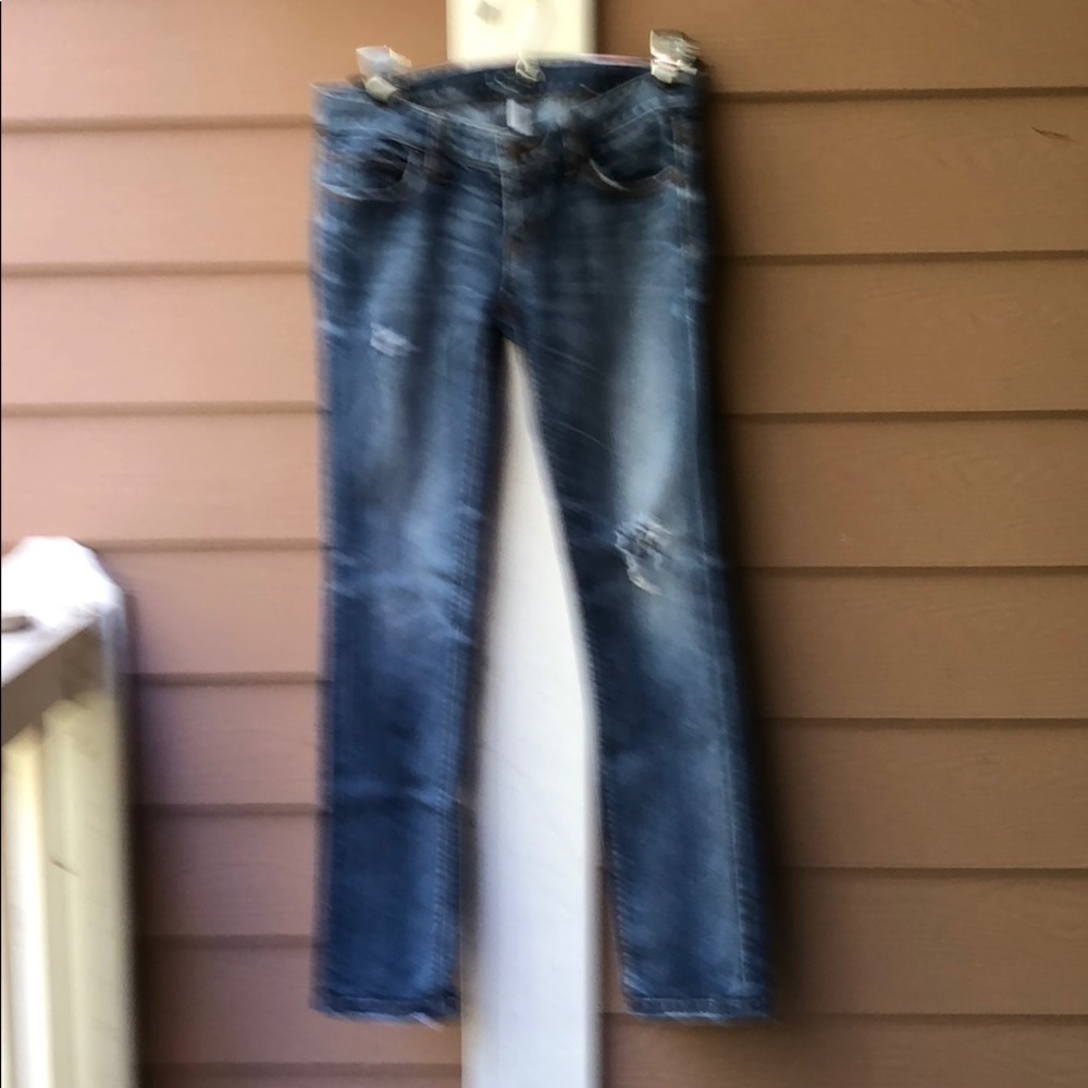 Distressed jeans